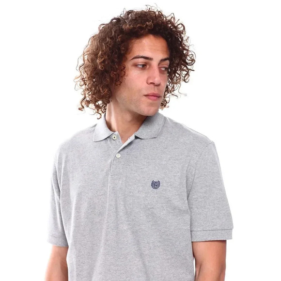 Chaps Short Sleeve Collared Button Placket Embroidered‎ Logo Polo Aizs Large - Picture 1 of 5